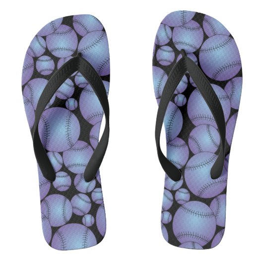 ベースボールカラフル ビーチサンダル (フットベッド)