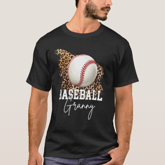 ベースボールグラニーヒョウハート Tシャツ (正面)