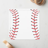 ベースボールシームスポーツスタイル野球テーマ ノートカード (正面/裏面インサイチュ)
