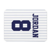 ベースボールジャージーとナンバーズ マグネット (横)