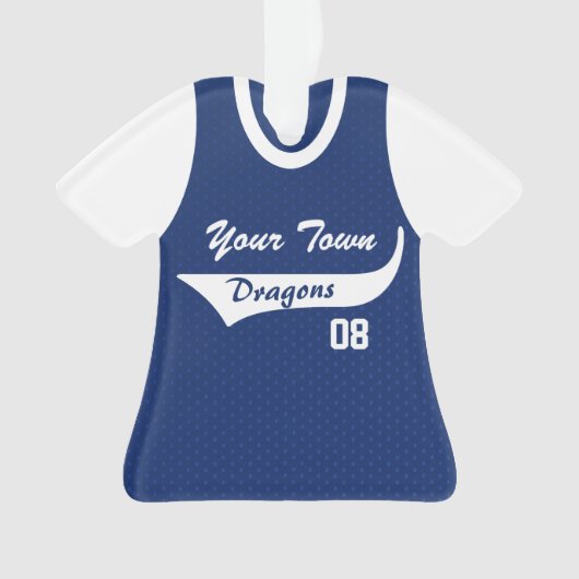 ベースボールジャージーブルー(写真あり) オーナメント (正面)