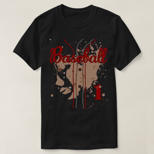 ベースボールジャージー第1番野球制服ダーティーフ Tシャツ (デザイン正面)