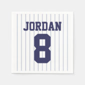ベースボールジャージー – スポーツテーマ誕生日パーティー スタンダードカクテルナプキン (正面)