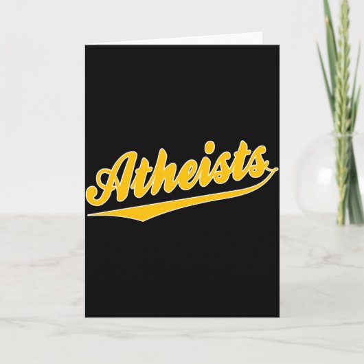 ベースボールスタイルチーム無神論Tシャツ カード (正面)