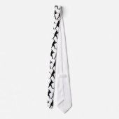 ベースボールスポーツタイ白黒 ネクタイ (裏面)