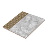 ベースボールスポーツデザインあなたの写真 タイル (側面)