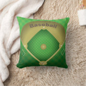 ベースボールダイヤモンドデザイン装飾用クッション クッション (ブランケット)