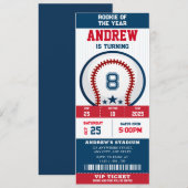 ベースボールチケット ルーキーオブザイヤー誕生日 招待状 (正面/裏面)
