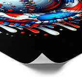 ベースボールドリップアイスクリームスプリンクルズベースボールグローブ4 ポスター (角)