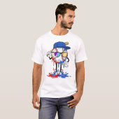 ベースボールドリップアイスクリーム Tシャツ (正面フル)
