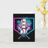 ベースボールドリップ8th誕生日ホームプレートボーイズ青少年8 カード (黄色い花)