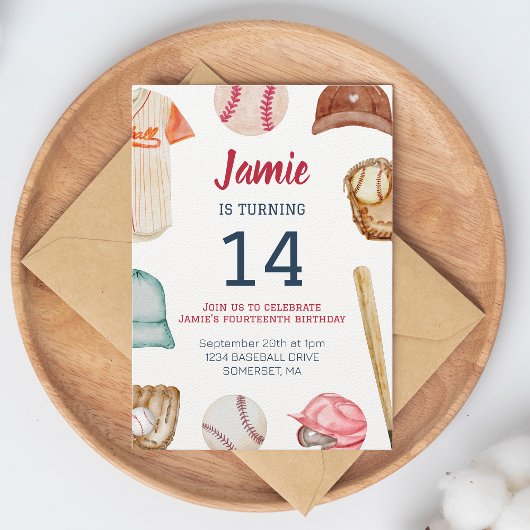 ベースボールナイエイジボーイ誕生日 招待状