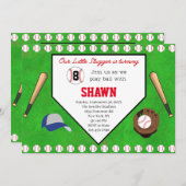 ベースボールバースデーパーティーホームプレート招待状 招待状 (正面/裏面)