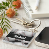 ベースボールパターン キーホルダー (正面右)