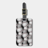 ベースボールパターン ラゲッジタグ (正面縦)