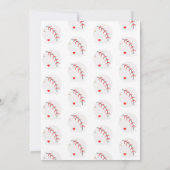 ベースボールホームランスポーツ恋人ブライダルシャワー 招待状 (裏面)