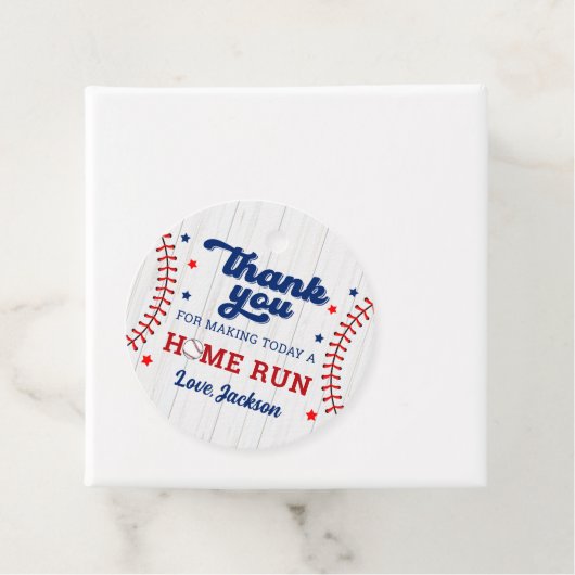 ベースボールボーイ誕生日メッセージカード フェイバータグ (インサイチュ)