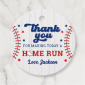 ベースボールボーイ誕生日メッセージカード フェイバータグ (正面)