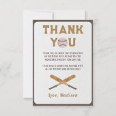 ベースボールボーイ誕生日 サンキューカード (正面)