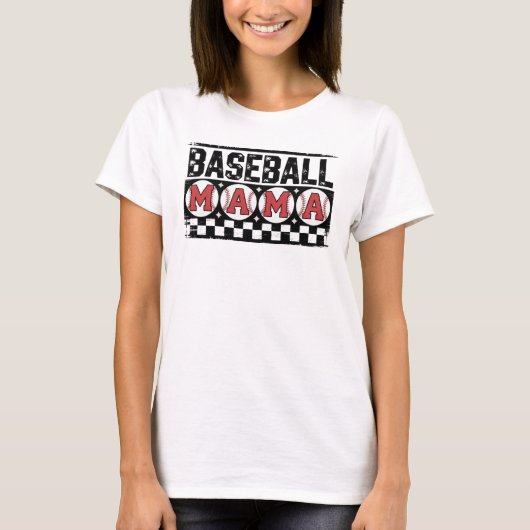 ベースボールママTシャツデザイン Tシャツ (正面)
