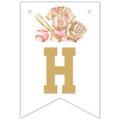 ベースボールラグジュアリーガール誕生日 バンティングフラッグ (第2の旗)