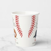 ベースボールラストスイングホーム走ブライダルシャワーデコール 紙コップ (左)