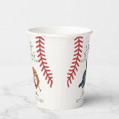 ベースボールラストスイングホーム走ブライダルシャワーデコール 紙コップ (右)
