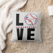 ベースボールラブタイポグラフィ クッション (ブランケット)