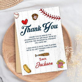 ベースボールルーキーボーイズ誕生日サンキューカード 招待状