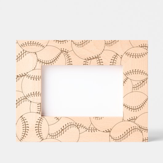 ベースボールレーザーエッチング写真枠 レーザー彫刻フレーム (正面)