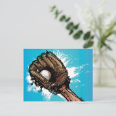 ベースボール付き野球グローブ ポストカード (スタンド正面)