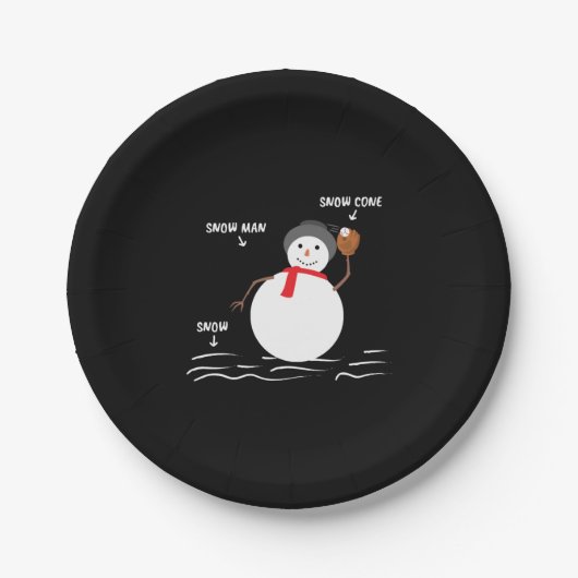 ベースボール愛好家のための野球デザイン ペーパープレート (正面)