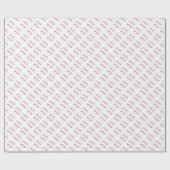 ベースボール赤と白 |任意の背景色 ラッピングペーパー (フラット)