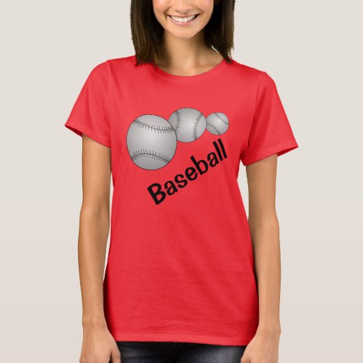 ベースボール3個 Tシャツ (正面)