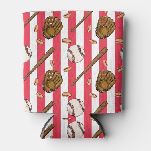 ベースボール、こうもり&ホットドッグクーラーボックス 缶クーラー (正面)