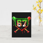 ベースボール アイス クリーム ドリップ ナンバー 67 プレーヤー 6 7 クリス カード (黄色い花)