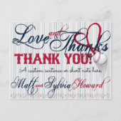 ベースボール ウェディング サンクス カード 2B-ハワード ウェディング (正面)