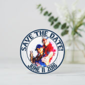 ベースボール ウェディング セーブ・ザ・デート - ハワード、オプション2 招待状 (スタンド正面)