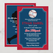 ベースボール・バースデー・パーティーのご招待 招待状 (正面/裏面)