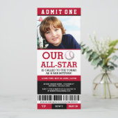 ベースボール・バースデー・ミッツヴァ招待状 招待状 (スタンド正面)