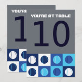 ベースボール バー バー ミッツヴァ テーブル ナンバー 席 案内カード 招待状 (正面/裏面)