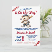 ベースボール ベイビー シャワー 招待状 (スタンド正面)