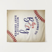 ベースボール ベイビー シャワー 背景 タペストリー (正面(横))