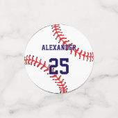 ベースボール | 名前と番号 コンフェッティ (スモール正面)