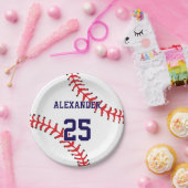 ベースボール | 名前と番号 ペーパープレート (パーティー)