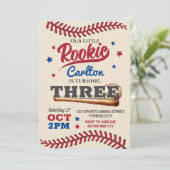 ベースボール 3さいのバースデー・パーティーへようこそ 招待状 (スタンド正面)