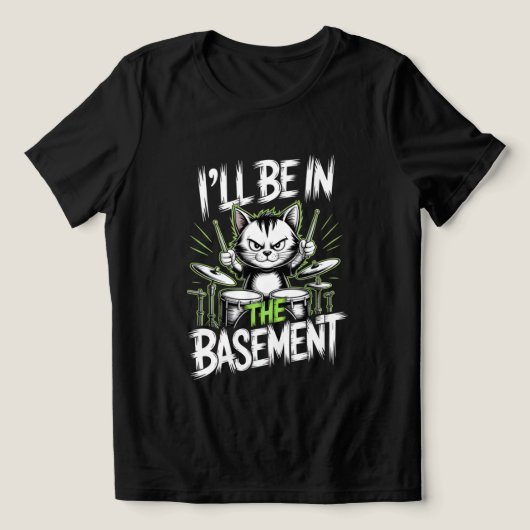 ベースメントのドラマー トライブレンドTシャツ (デザイン正面)