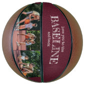 ベースラインとバックレッド3の写真にあなたを愛 バスケットボール (縦)