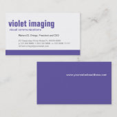 ベースラインパネルのすみれ色の名刺 名刺 (正面/裏面)