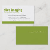 ベースラインパネルのオリーブ色の名刺 名刺 (正面/裏面)